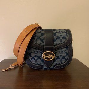 Coach Georgie Denim Chambray Crossbody